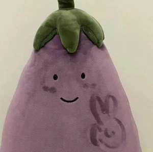 Jellycat VIVACIOUS EGGPLANT Soft Squishy FUN Vegetable Veggie Plush Food Toy NWT - Picture 1 of 5