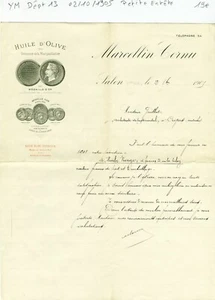 Dépt 13 - Salon de P. Domaine de la Margaillanne - Petite Entête Huilerie - 1905 - Picture 1 of 1