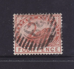 W.A. 4d SWAN CHESTNUT 1885 WMK CROWN CA USED SG 98 - Picture 1 of 1