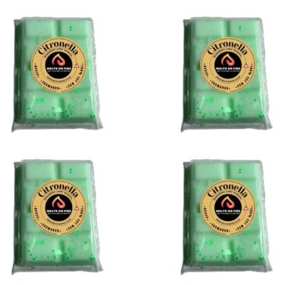 4x Wax Melts Handmade Bars Highly Scented 25g Fragrances (Citronella). - Image 1 of 4