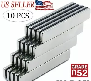 10PCS N52 Strong Neodymium Magnets Rare Earth Lifting Magnets 40x7x3mm - Picture 1 of 3