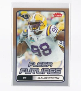 CLAUDE WROTEN 2006 FLEER FOOTBALL GOLD PARALLEL FLEER FUTURES ROOKIE - KOSTENLOSER VERSAND - Bild 1 von 22