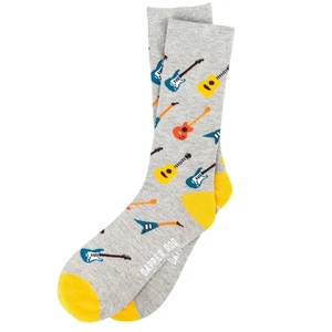 Rock On Guitar Bamboo Socks by Dapper Roo - Picture 1 of 2