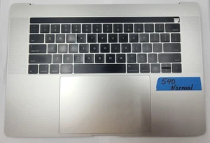Macbook Pro 15" A1707 Top Case Palmrest Keyboard Touchpad Battery Silver Grade A - Picture 1 of 3