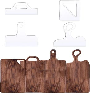 Router Schablonen, 4 Stück Acryl Charcuterie Board Griff Schablone, LYMOI Klar Cu - Bild 1 von 12