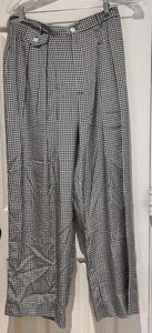 Unbranded Houndstooth Print Lightweight Long Pants S 28"waist - Picture 1 of 4