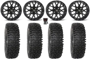 ITP Hurricane 14" Wheels Black 30" RC500 Tires Textron Wildcat XX - Picture 1 of 4