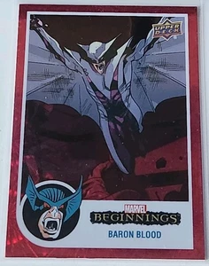 2022 UD Marvel Beginnings Vol. 2 Baron Blood Red Supernova SP Parallel #73 - Foto 1 di 2