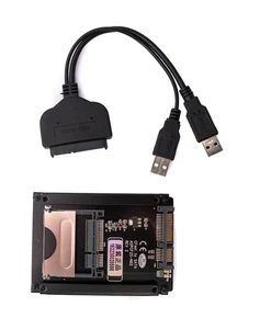 SYSTEM-S CFast Card Adapter 2.5 zu SATA 22Pin zu 2x USB 3.0 2.0 Typ A Stecker - Afbeelding 1 van 7
