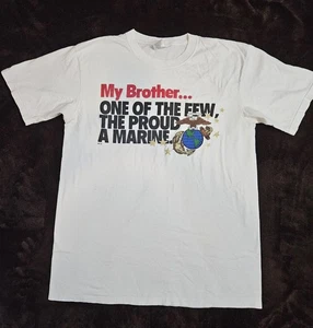Vintage MJ Soffe My Brother is a Marine T-Shirt Men's Size Large Made in USA - Picture 1 of 7