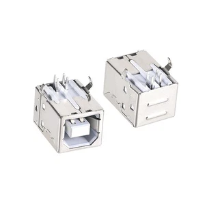 10 PCS USB 2.0 Type B Female Socket Connector Jack Port 4Pins DIP 90 Degree - Picture 1 of 3
