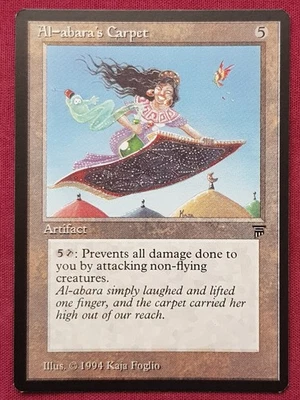 Magic The Gathering LEGENDS AL-ABARA'S CARPET artifact card MTG - Image 1 of 2