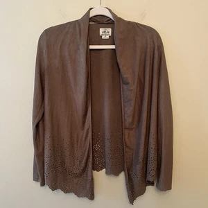 Ariat braune Wildlederimitat Strickjacke vorne offen Boho Western Damengröße Small - Bild 1 von 5