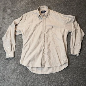 Polo Ralph Lauren Yarmouth Oxford Cloth Button Down Collar Shirt 15.5 Men’s Tan - Picture 1 of 8