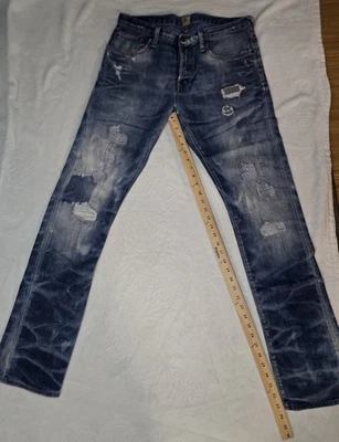 Vintage PRPS Demon Denim Jeans. Mens Size 32x34. INCREDIBLE DISTRESSING DESIGN - Image 1 of 4