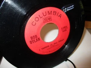 Bob Dylan - I Threw It All Away / Drifter's Escape 45 RPM Columbia Records VG+ - Foto 1 di 2