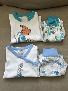 Set of 2 Hanna Andersson Disney Princess Pajamas Size 110 5 Merida Cinderella - Picture 1 of 9