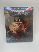 Conan The Barbarian 3D (Blu-ray/DVD, -3 Disc Set, 2011) Jason Momoa With Slip