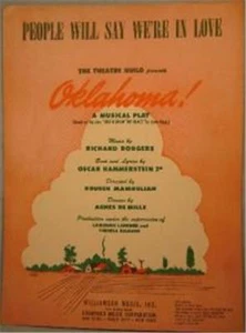 Vintage Sheet Music People Will Say We're In Love Rogers & Hammerstein Oklahoma - Picture 1 of 4