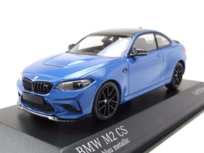 BMW M2 CS 2020 Blu Con Cerchi Neri Modellino 1:43 Minichamps - Immagine 1 di 4