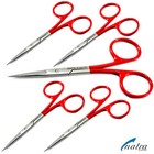 5x iris scissors straight surgical scissors iris micro-tethered surgery red 12 cm open