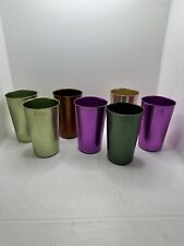Vintage Bascal Aluminum Tumblers Drinking Cups Tumblers 4.5” Set of 7