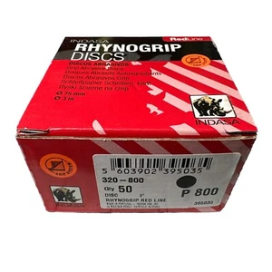 Indasa Rhynogrip Sanding Discs 3” 800 Grit 800# Hook & Loop 50pcs Sand paper - Picture 1 of 9