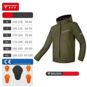 Waterproof Motorcycle Jacket Clothing Men's Biker Jacket Breathable Racing Armor - Picture 1 of 29