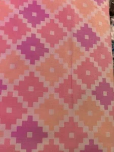 Fabric Diamond Shape in Multi Colors Pink Cotton by the 1/4 Yard (9"x42/44") - Picture 1 of 2