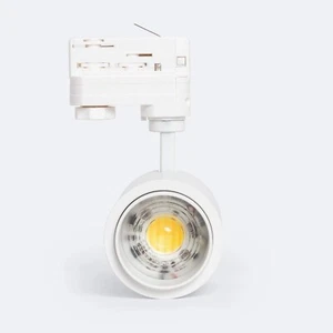 Faretto LED 20W binario elettrico trifase dimmerabile CCT 15°-60° illuminazione negozio COB - Foto 1 di 6