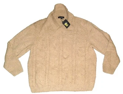 Suéter Roundtree & Yorke $75 Para Hombres Cuello Tostado Algodón Poliéster talla Etiquetas nuevas XL Foto 1 de 4