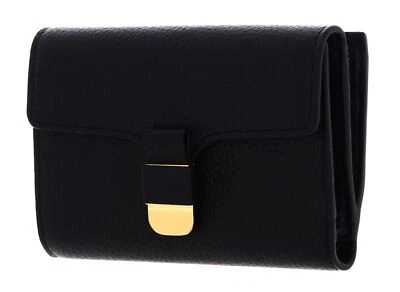 COCCINELLE portefeuille Wallet Grained Leather Noir - Photo 1/4
