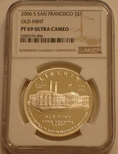 2006-S SAN FRANCISCO MINT Commemorative Silver Dollar NGC PF 69 Ultra Cameo - Picture 1 of 4