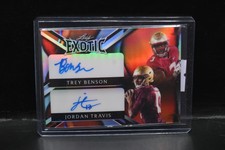 2023 Exotic Trey Benson Jordan Travis Dual Auto Clown Fish Prismatic Ser #1/1.