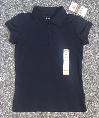 NUEVO CON ETIQUETAS Niñas ARROW Aprobado Ropa Escolar Azul Marino Cuello Uniforme Camiseta - talla 8-10 Foto 1 de 4