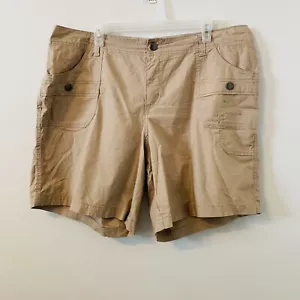 Pantalones Cortos Chinos Lane Bryant Caqui Talla Grande 18 Mediano Casuales Cómodos Bolsillos Bronceados - Imagen 1 de 6