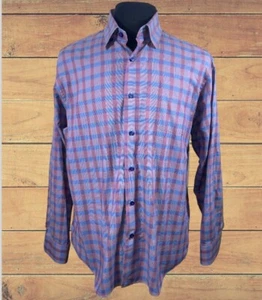SUPERB ROBERT TALBOTT PLAID BUTTON DOWN SHIRT SZ L FITS XL - Picture 1 of 5
