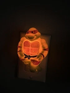 Ninja Turtles Michangelo Nachtlicht VINTAGE aus frühen 1990er funktionstüchtig TMNT - Bild 1 von 3