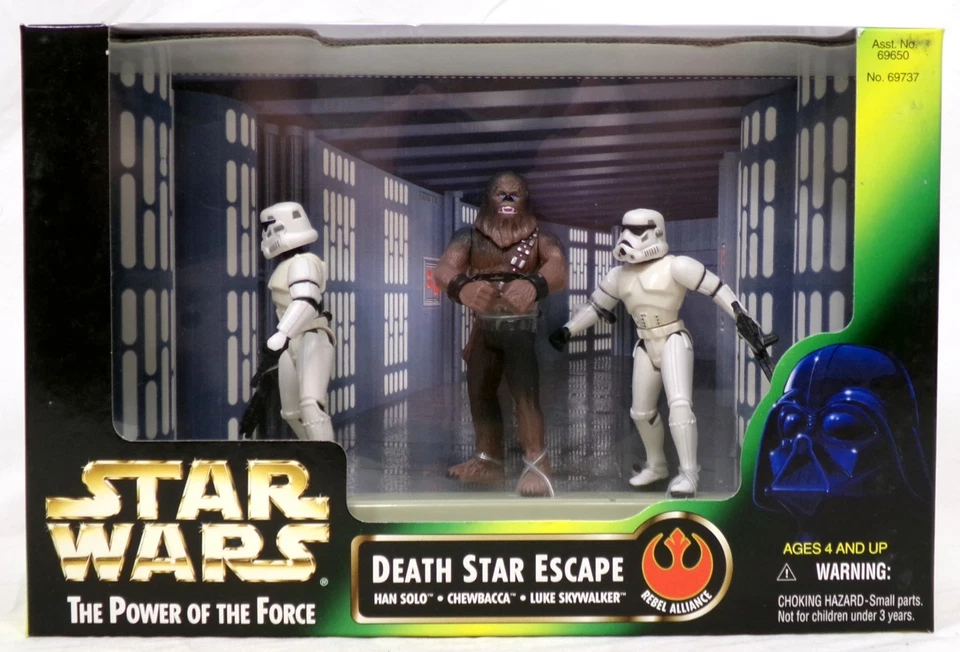 Death Star Escape Star Wars Chewbacca Stormtroopers Playset 1997 69737 POTF