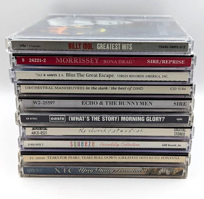 Brit Pop New Wave CD Lot OMD XTC Tears Fears Morrissey Echo Church Oasis Squeeze Foto 1 de 4