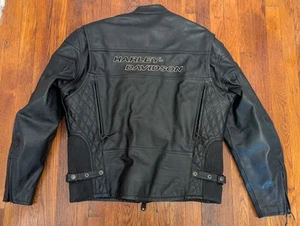 Harley Davidson Competition II Leather Motorcycle Jacket 98110-97VM - XL - Picture 1 of 14