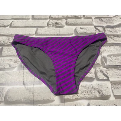 Pantalones de traje de baño Converse One Star a rayas púrpura gris bikini S Foto 1 de 4