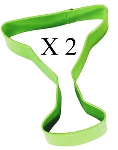 2 Wilton Margarita Glass shape Cookie Cutters coated metal 3-1/8" green - Picture 1 of 2
