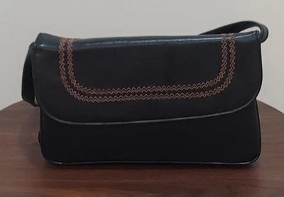 Bolso sin asas Mr. Ralph negro vintage correa extraíble herrajes en tono dorado Foto 1 de 4