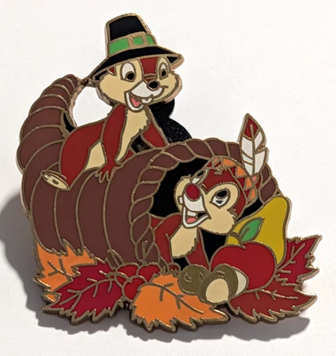 Chip and Dale - Thanksgiving - Holiday Pin Collection Pilgram and Native America - Image 1 of 4
