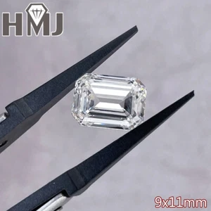 5Carat Emerald Cut Lab-Grown Certified CVD Loose Gemstone H VVS1 Clarity Emerald - Picture 1 of 10