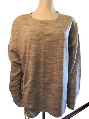 Suéter de yoga Reebok para mujer XL ceñido lateral brezo cuello redondo gris jaspeado 💗NUEVO💗 Foto 1 de 4