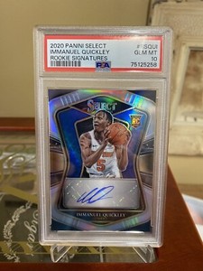 2020-21 Panini Select IMMANUEL QUICKLEY Auto Silver /249 PSA 10 RC #RS-QUI