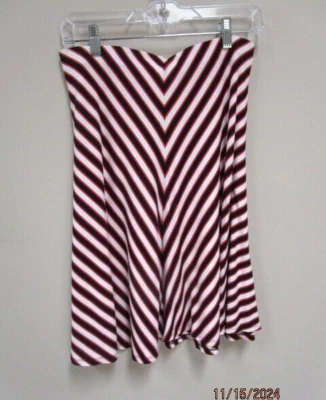 Falda acampanada Ann Taylor para mujer multicolor rayas talla pequeña Foto 1 de 2