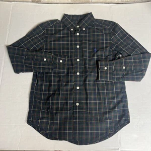 POLO RALPH LAUREN BOY'S NATURAL STRETCH LONG SLEEVE PLAID BUTTON DOWN Small(8) - Picture 1 of 8